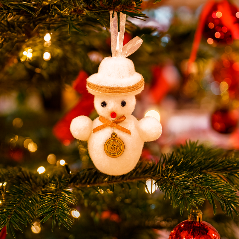 Muñeco de nieve para colgar como decoración del árbol de navidad