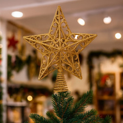 Estrella dorada para el árbol de navidad