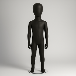 Maniquí infantil de 8-10 años sin rostro de resina negra