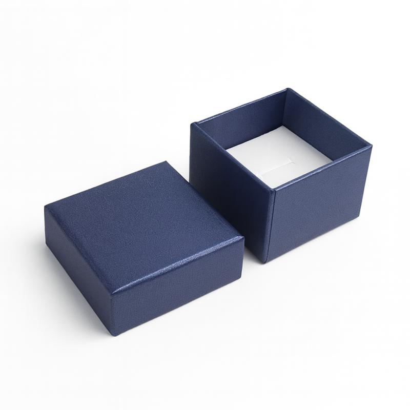 Lote de 120 estuches pequeños para anillos 5x5 cm - azul grisáceo