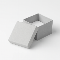 24 estuches pequeños para anillos de 5 x 5 cm - Gris claro