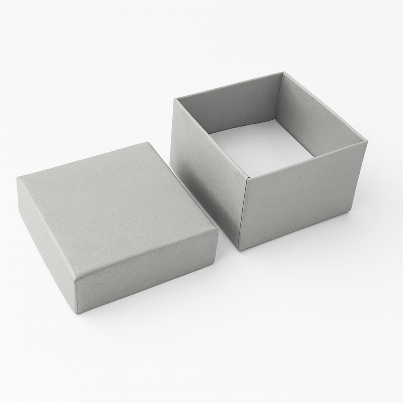 24 estuches pequeños para anillos de 5 x 5 cm - Gris claro