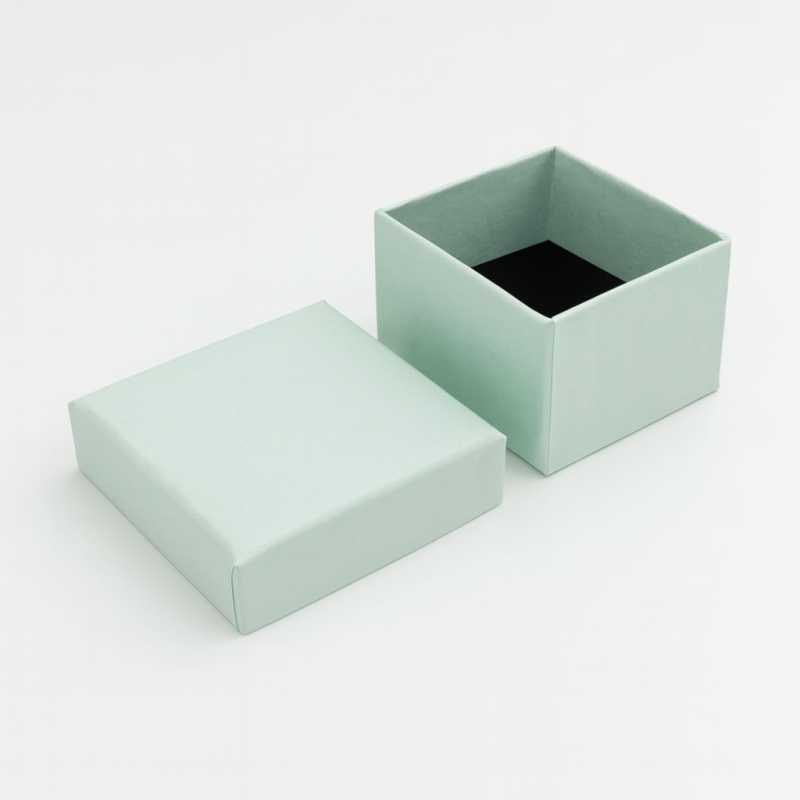 Lote de 120 estuches pequeños para anillos de 5 x 5 cm - verde agua