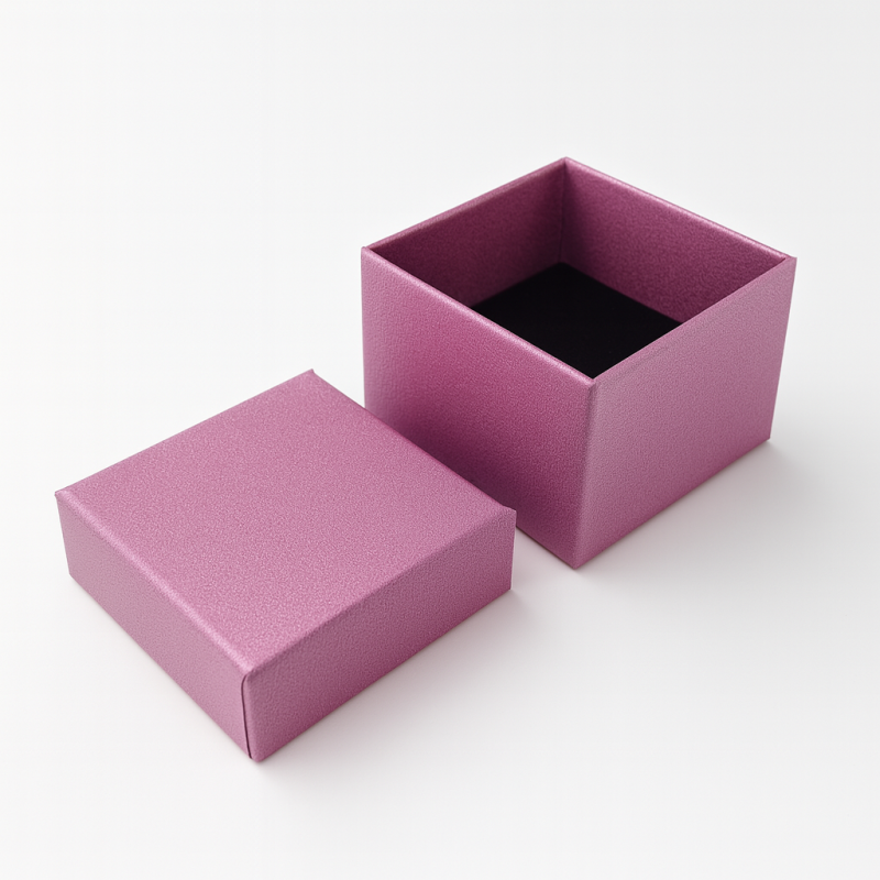 24 estuches pequeños para anillos de 5 x 5 cm - Lila