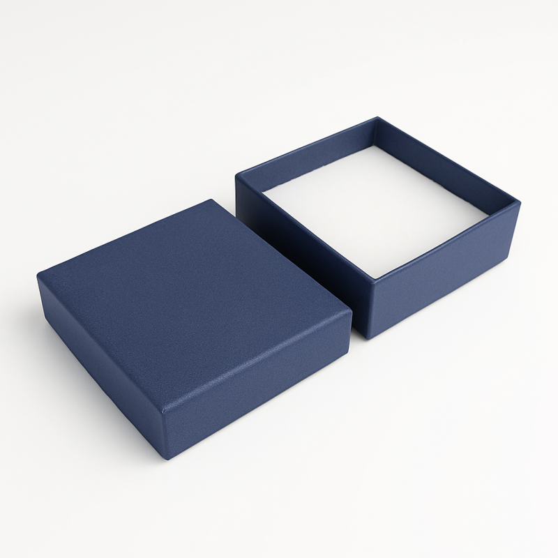 Lote de 120 estuches para conjuntos de joyas 9x9 cm - azul gris