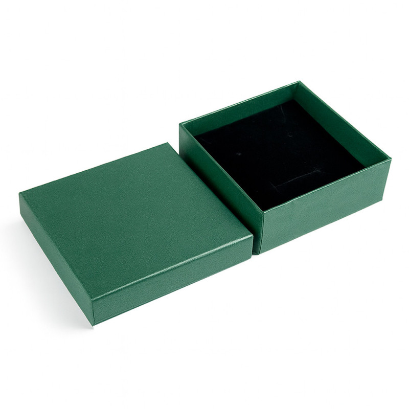Lote de 120 estuches para conjuntos de joyas 9x9 cm - verde pino