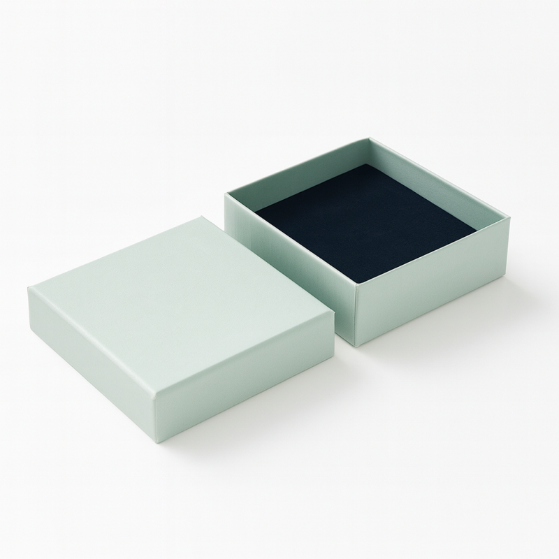 Lote de 120 estuches para conjuntos de joyas 9x9 cm - verde agua