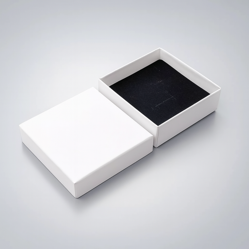 12 estuches para conjuntos de joyas 9x9 cm - blanco