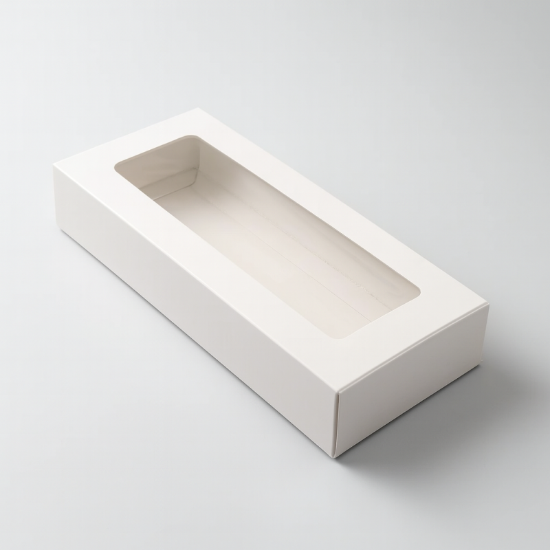 Cofre de regalo grande plegable con ventana, cofre de regalo vacío blanco