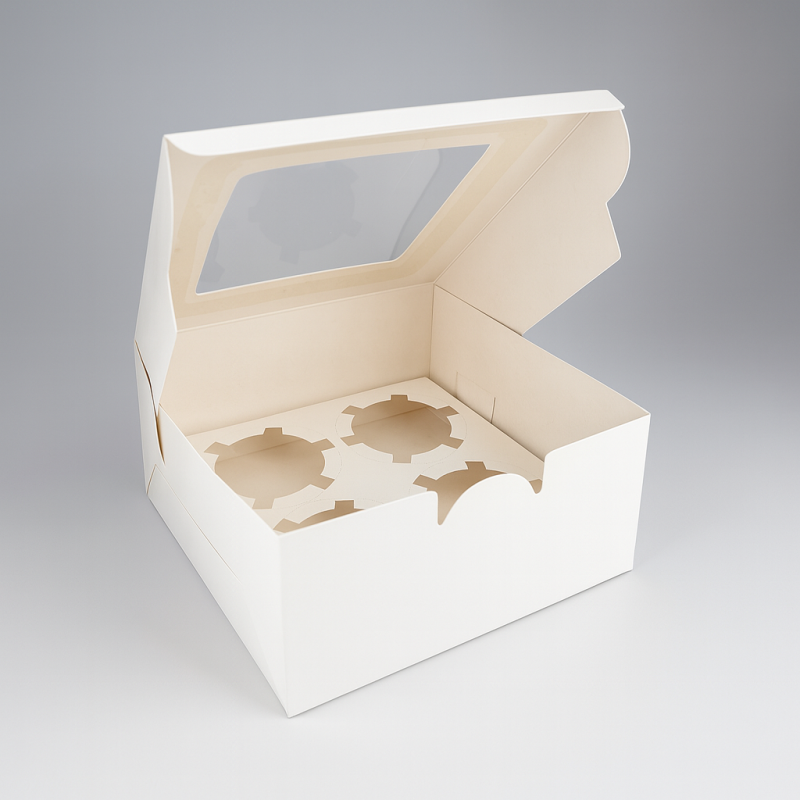 12 cajas cuadradas con ventana de cartón blanco para tarros pequeños o velas - 16x16x7,5 cm