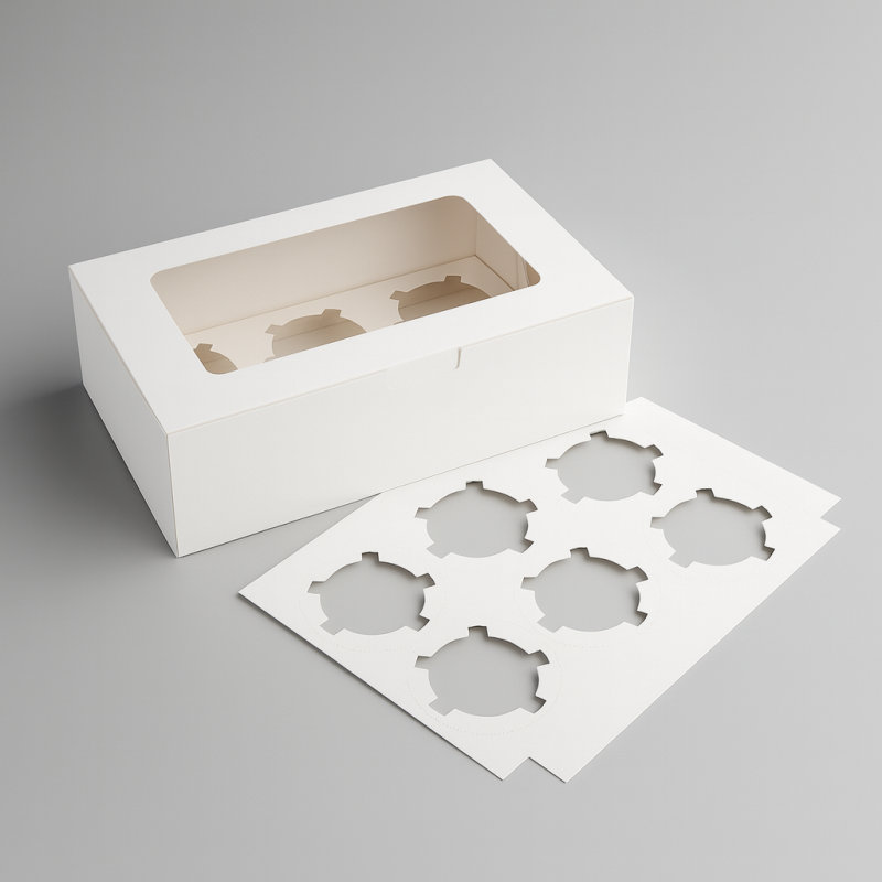 12 cajas con ventana de cartón blanco para vasos pequeños o velas - 24 x 16 x 7,5 cm