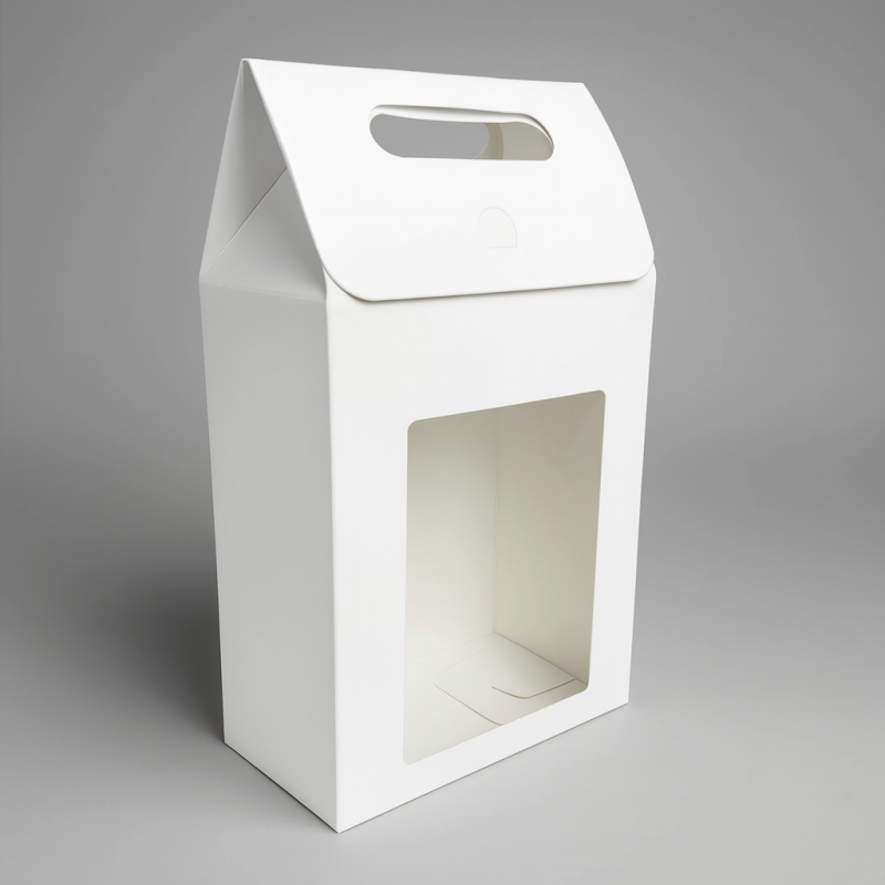 12 cajas de regalo grandes blancas con ventana 16 x 8,5 x 26,5 cm