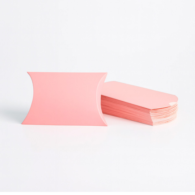25 bolsitas de regalo tipo piramidal de cartón rosa pálido 14 x 22 x 5 cm