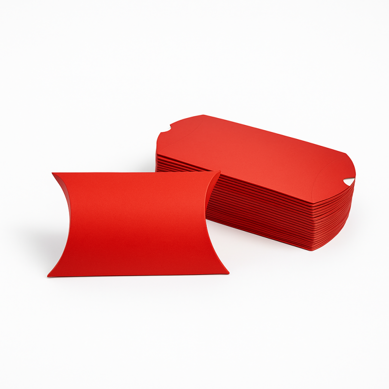 25 bolsitas de regalo piramidales de cartón rojo, 14 x 22 x 5 cm