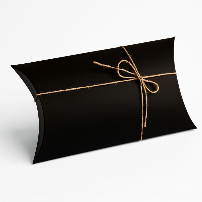 Lote de 25 cajas tipo pirámide de cartón negro de 20 x 33 x 7 cm