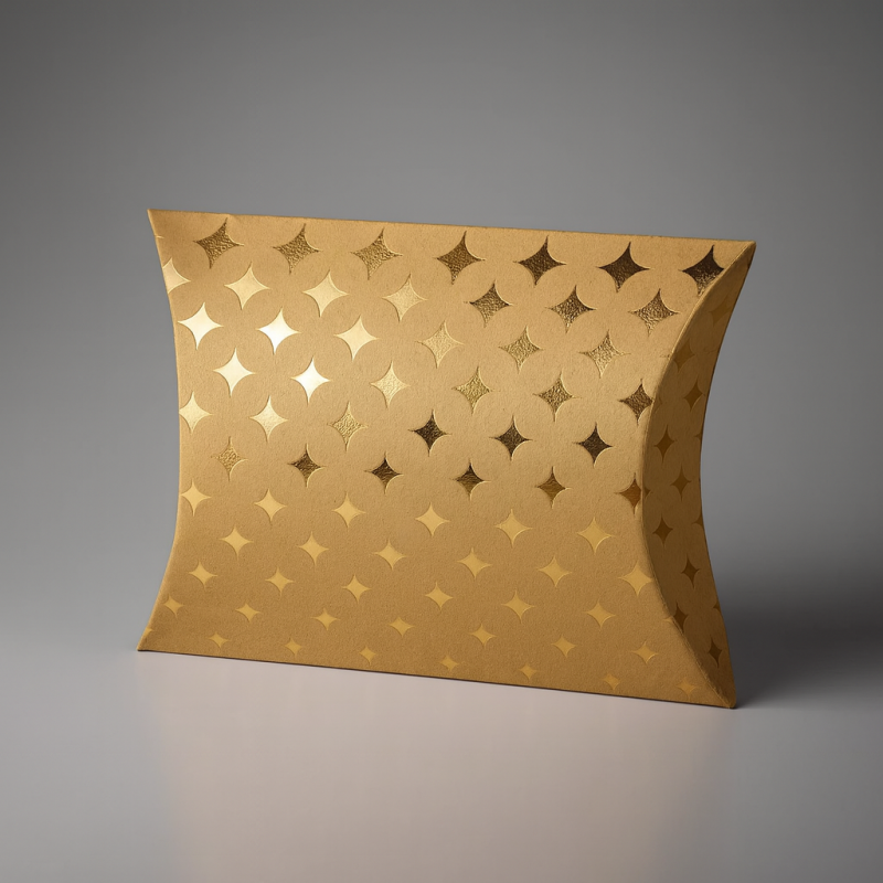 6 bolsitas piramidales de papel kraft con motivo de estrellas doradas brillantes 12x20x5cm