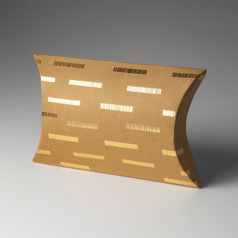 6 bolsitas kraft con diseño geométrico dorado 12x20x5 cm