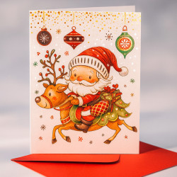 Lote de 12 tarjetas de Navidad (4 diseños) + 12 sobres