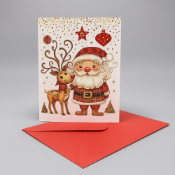 Lote de 12 tarjetas de Navidad (4 diseños) + 12 sobres