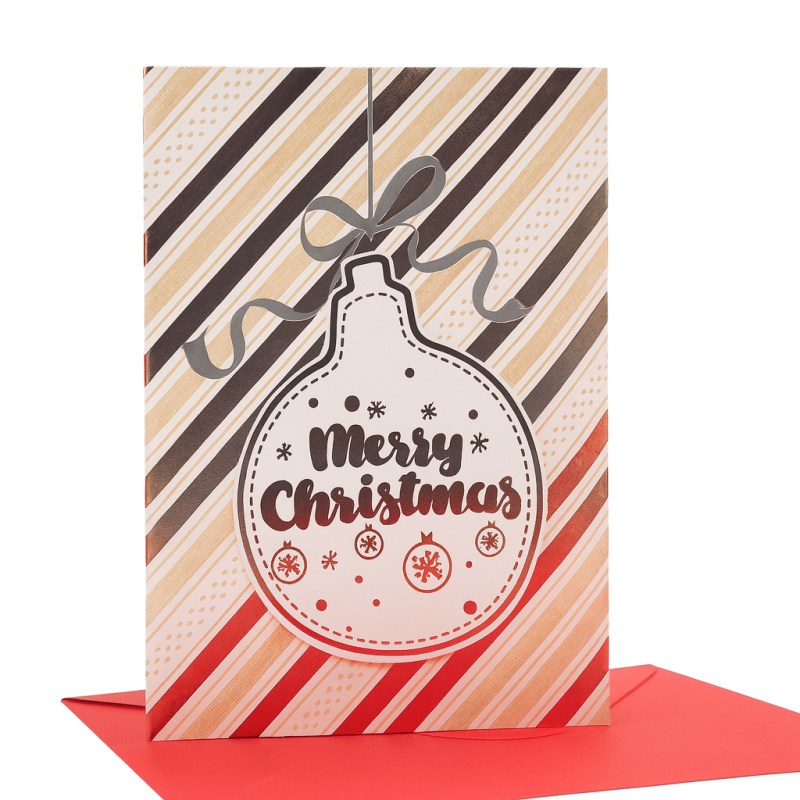 Lote de 12 tarjetas en relieve con sobre con motivos de navidad