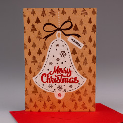 Lote de 12 tarjetas de navidad en relieve (4 motivos) + 12 sobres