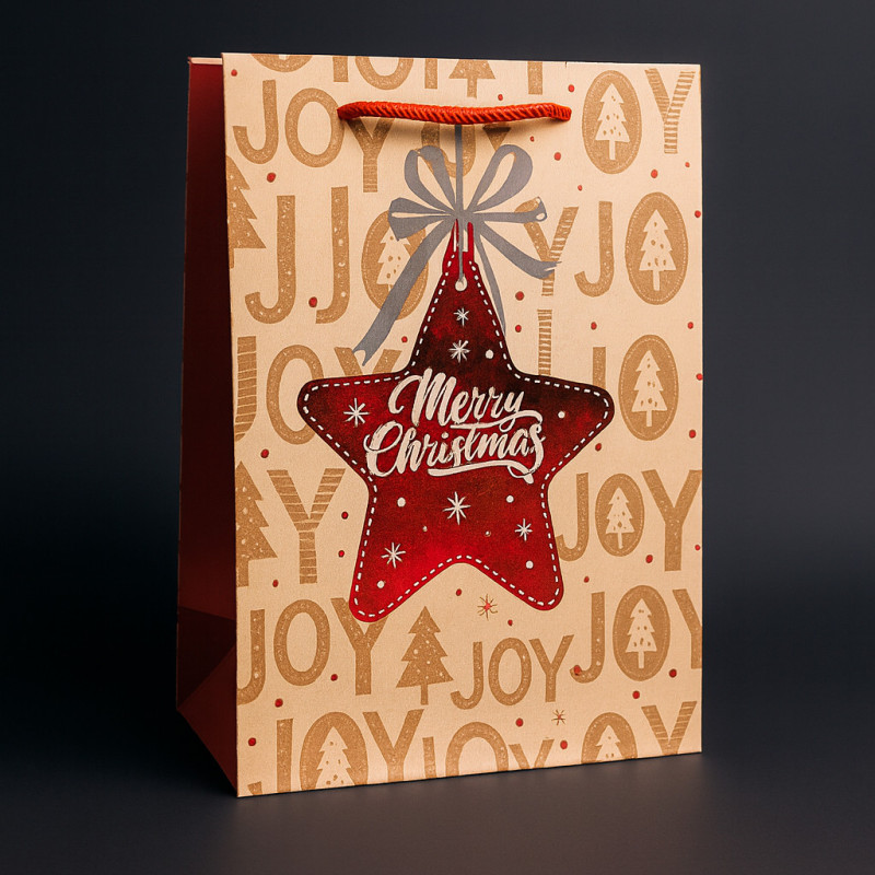 Lote de 12 bolsas de navidad rojas y blancas, 4 modelos surtidos