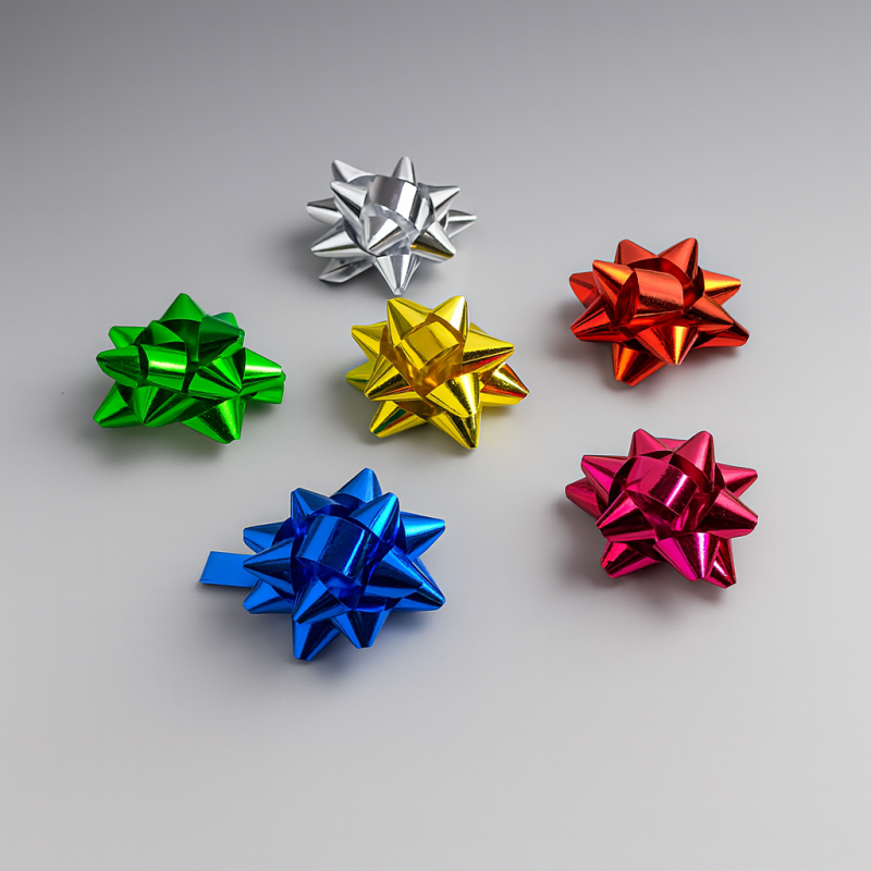 Lote de 100 lazo de regalo brillantes pequeños de 2,5 cm