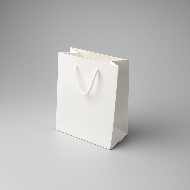 Lote de 12 bolsas de regalo de color blanco 18x10x23cm