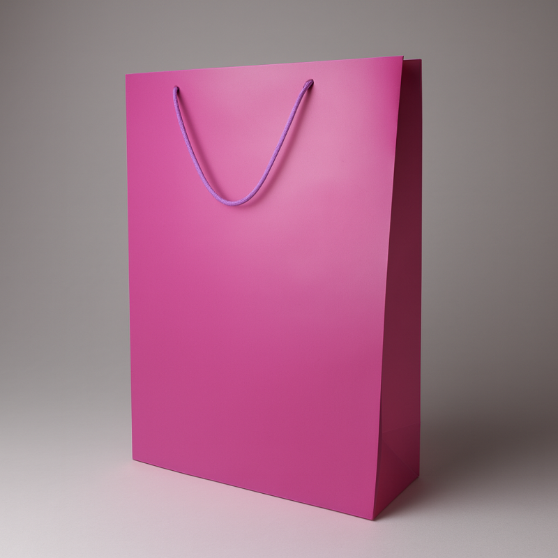 Lote de 6 bolsas de regalo rosa magenta de gran talla 40 x 20 x 60 cm