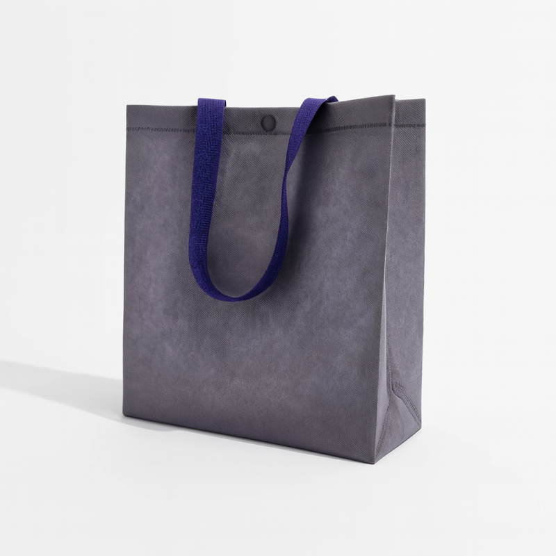 12 bolsas de la compra grandes de TNT con asas 43,5 x 41 x 12 cm - Gris antracita