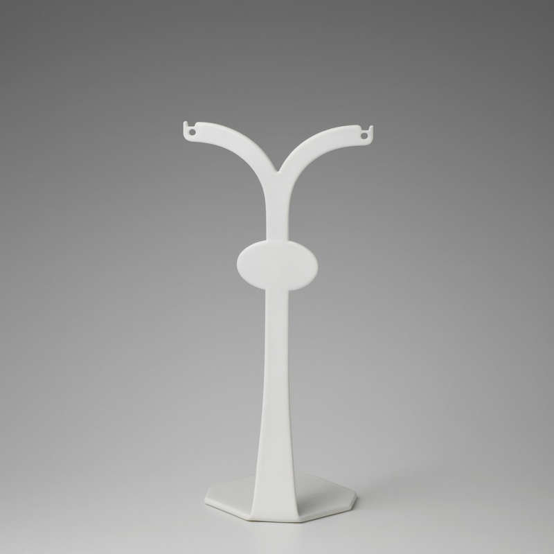 Soporte para pendientes largos de metacrilato blanco