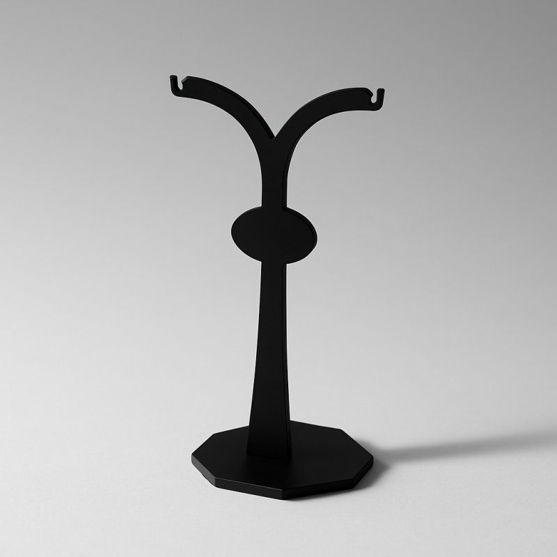 Soporte para pendientes colgantes de metacrilato negro