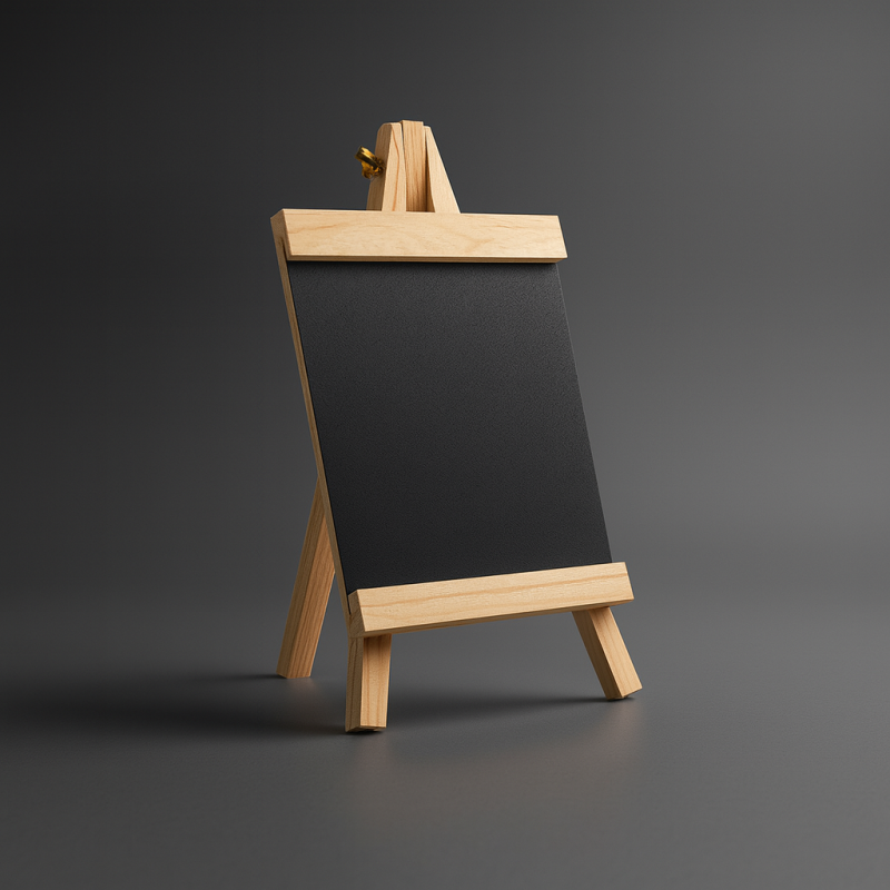 Caballete de pizarra de madera para exposición de precios 20x35 cm