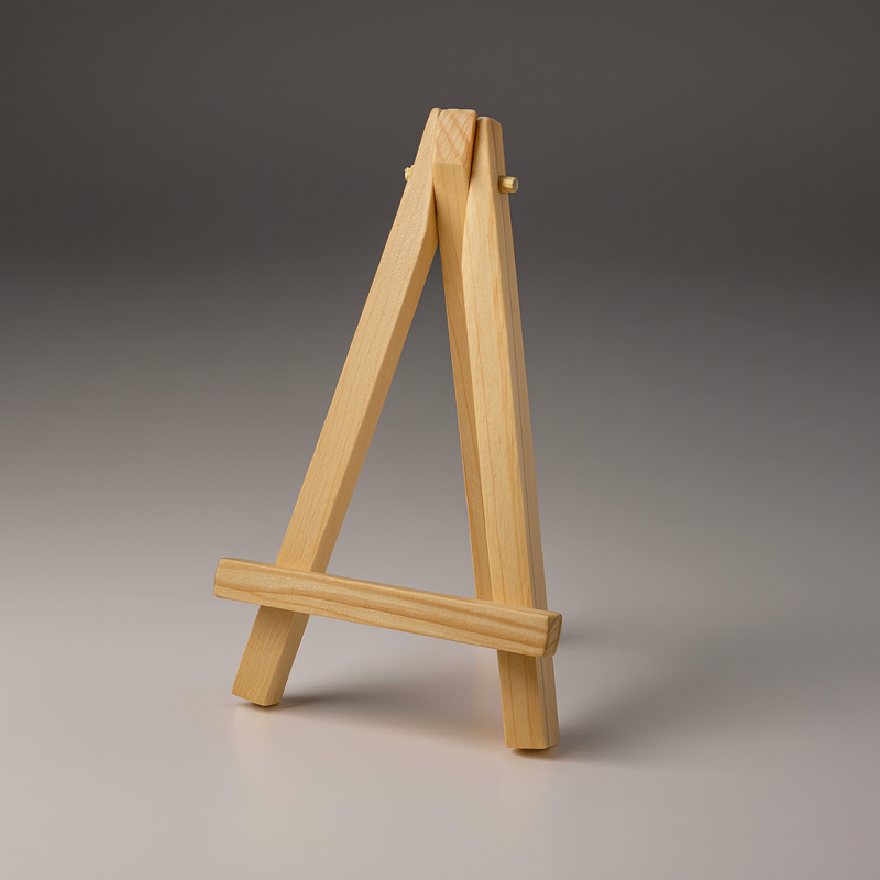 Pequeño caballete de madera para carteles de 14 cm