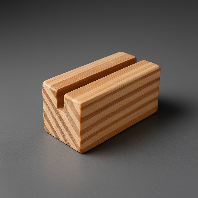 Pequeño expositor de madera para soportes para joyas de cartón