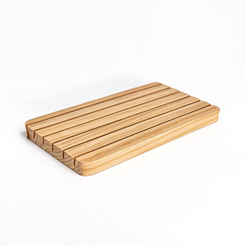 Pequeña bandeja de madera para soportes para joyas de cartón