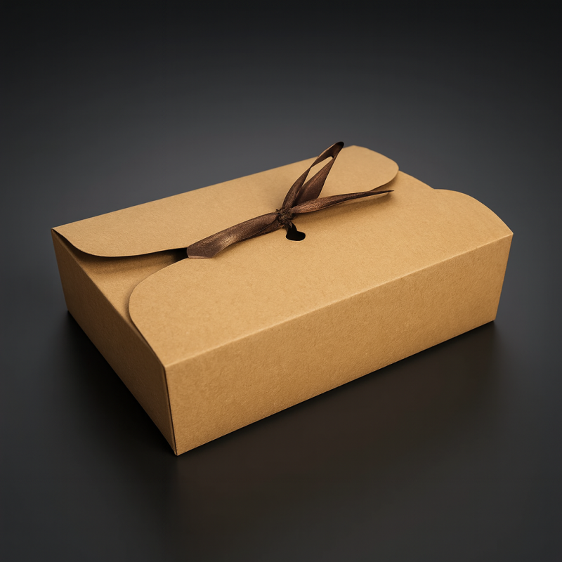 12 cajas de regalo plegables de cartón kraft natural 17,5 x 11,5 x 5 cm