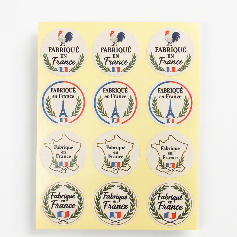 120 etiquetas redondas para regalos de 3 cm - Fabricadas en Francia