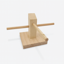 Pequeño expositor de madera sin tratar para 1 par de gafas