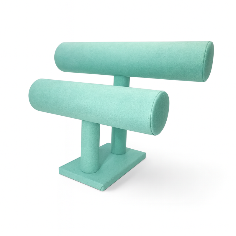 Expositor de pulseras «Double Jonc» Riviera – Suedina verde laguna