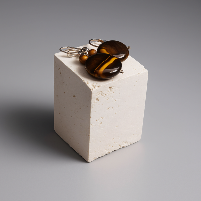 Podio de exposición para joyas de piedra natural, joyero