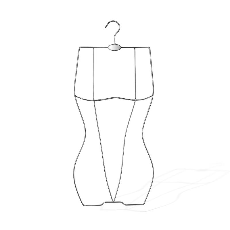 1 percha para lencería femenina de metal cromado - 67 cm