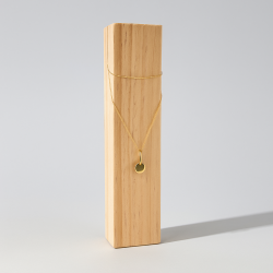 Expositor rectangular de madera para collares de 25 cm