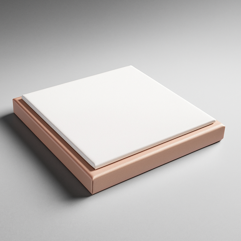 Base de exposición blanca para joyas y accesorios - Altura: 1 cm
