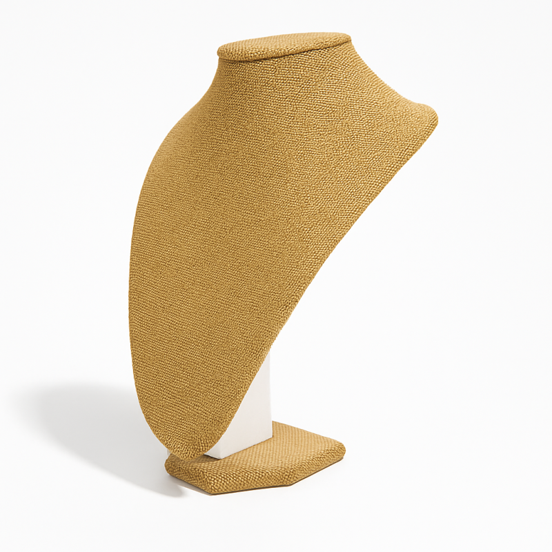 10 bustos largos de yute beige de 34 cm