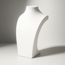 Maniquí para collares de símil piel blanco de 30 cm