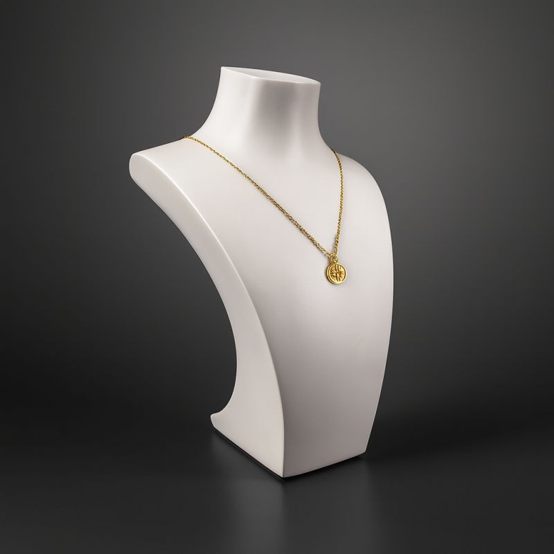 Busto de lujo para joyería de resina blanca - 25 cm