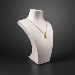 Busto de lujo para joyería de resina blanca - 25 cm
