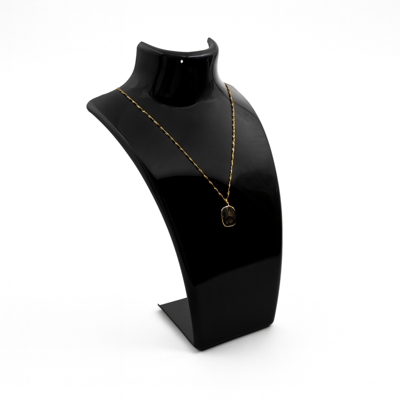 Lote de 10 bustos para conjuntos de joyas de metacrilato negro