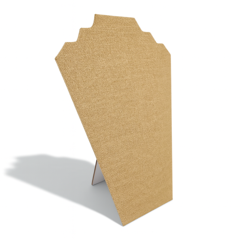 Busto plano para joyas de yute